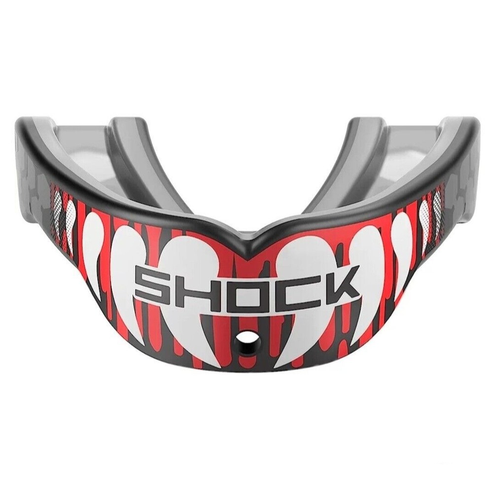 Shock Doctor Mouth Guard Gel Power Max Black With Fangs Size: Youth Ages 10-